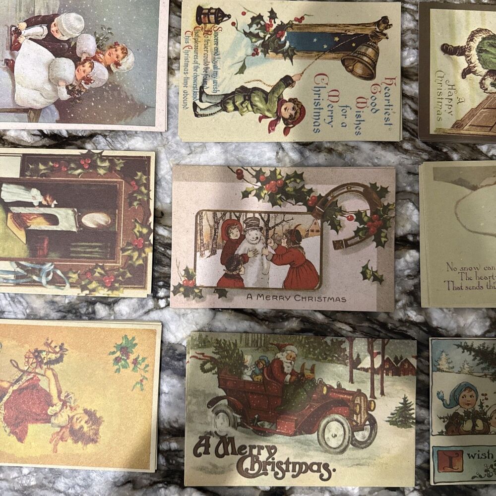 Vintage NOS Christmas Post Cards-48 Total Cards 4 of Each 12 Scenes - Picture 4 of 8